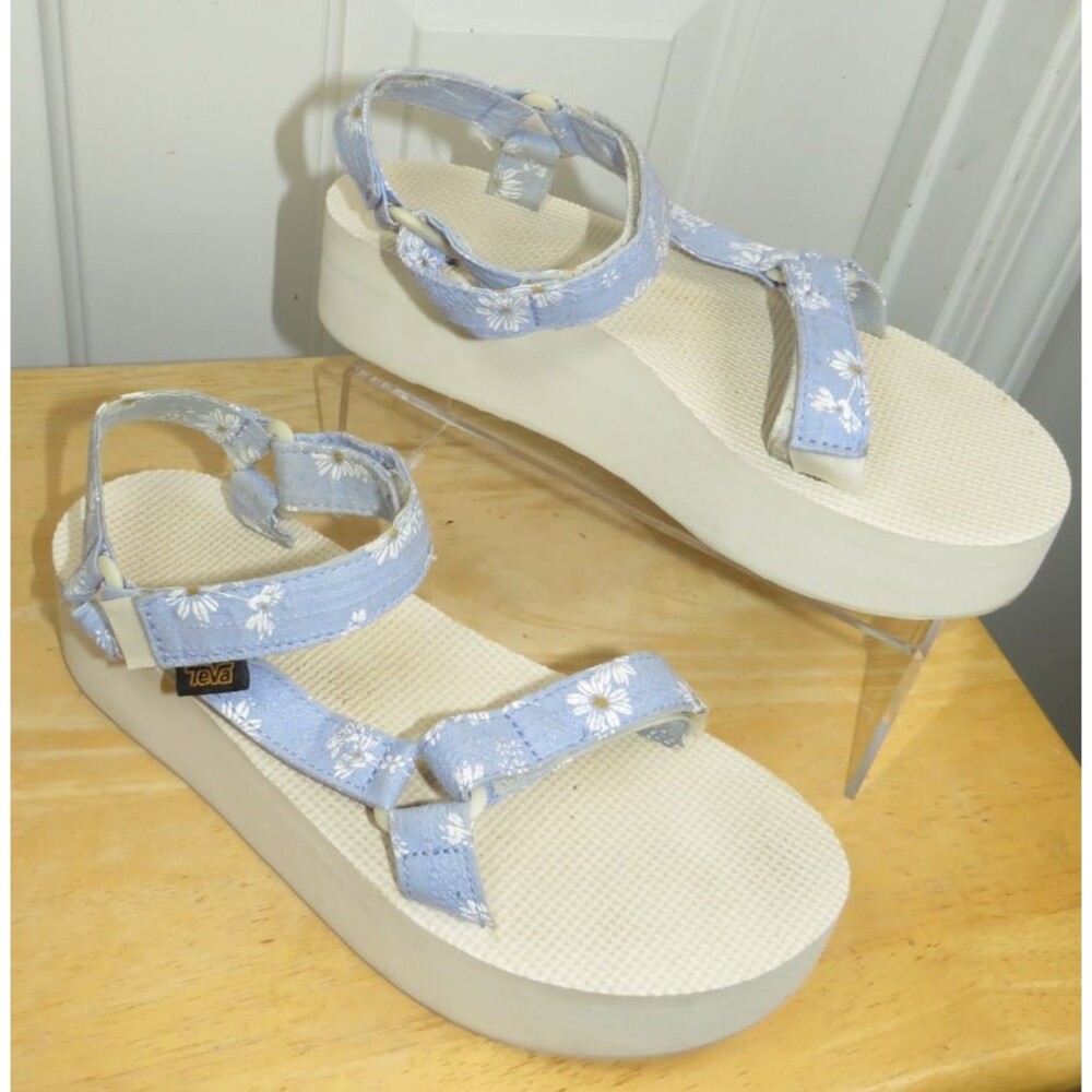 Teva Women's Size 9 Flatform Midform Gloriosa Daisy Platform Sandals 1125203